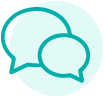 Speech bubbles icon.